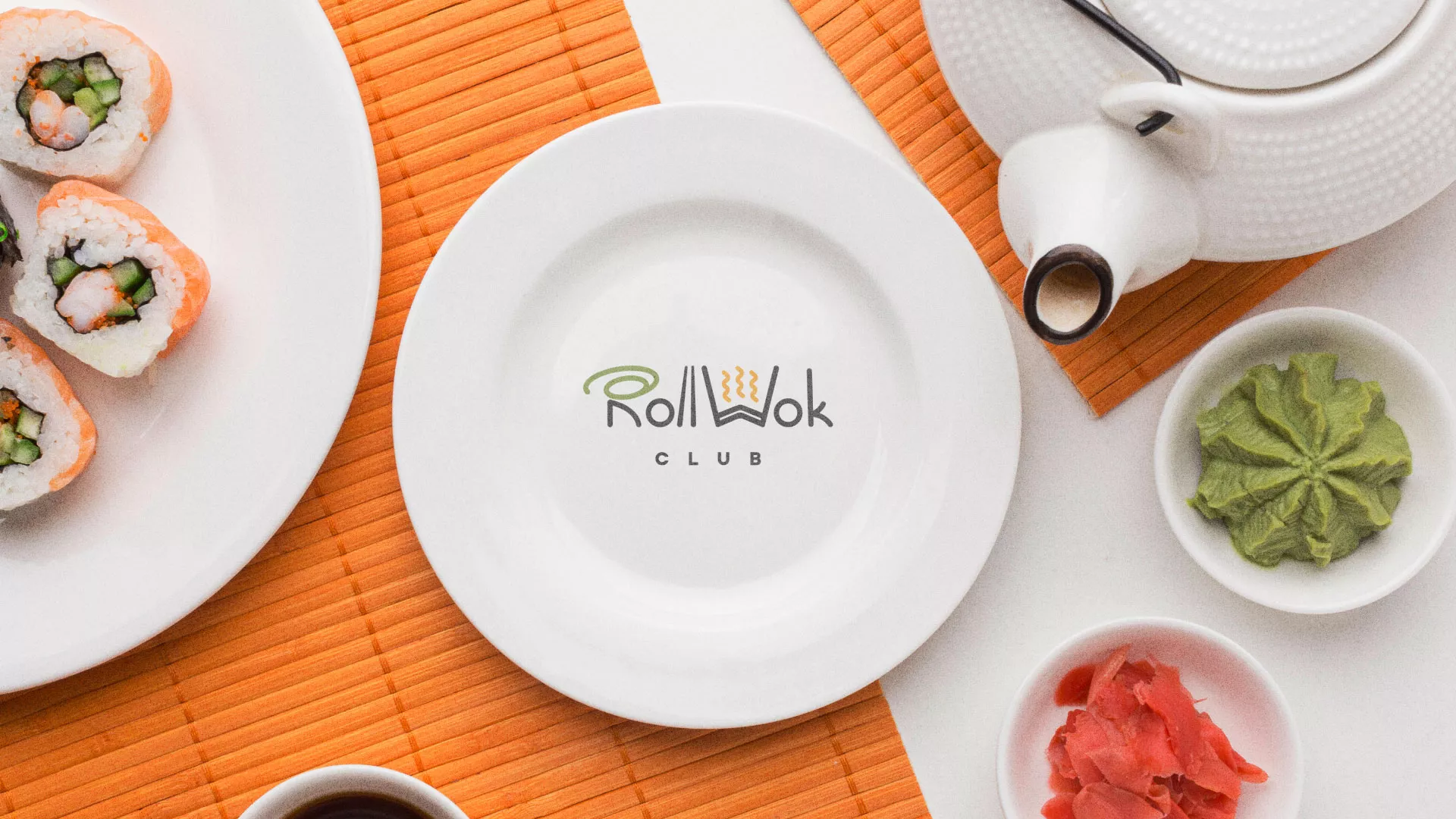 Разработка логотипа и фирменного стиля в Чебоксарах для суши-бара «Roll Wok Club» Разработка логотипа и фирменного стиля в Чебоксарах для суши-бара «Roll Wok Club»